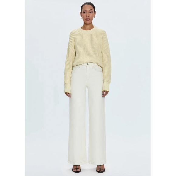 Pistola | Crew Neck Tina Sweater in Soft Butter Yellow ~ Small - Picture 1 of 12